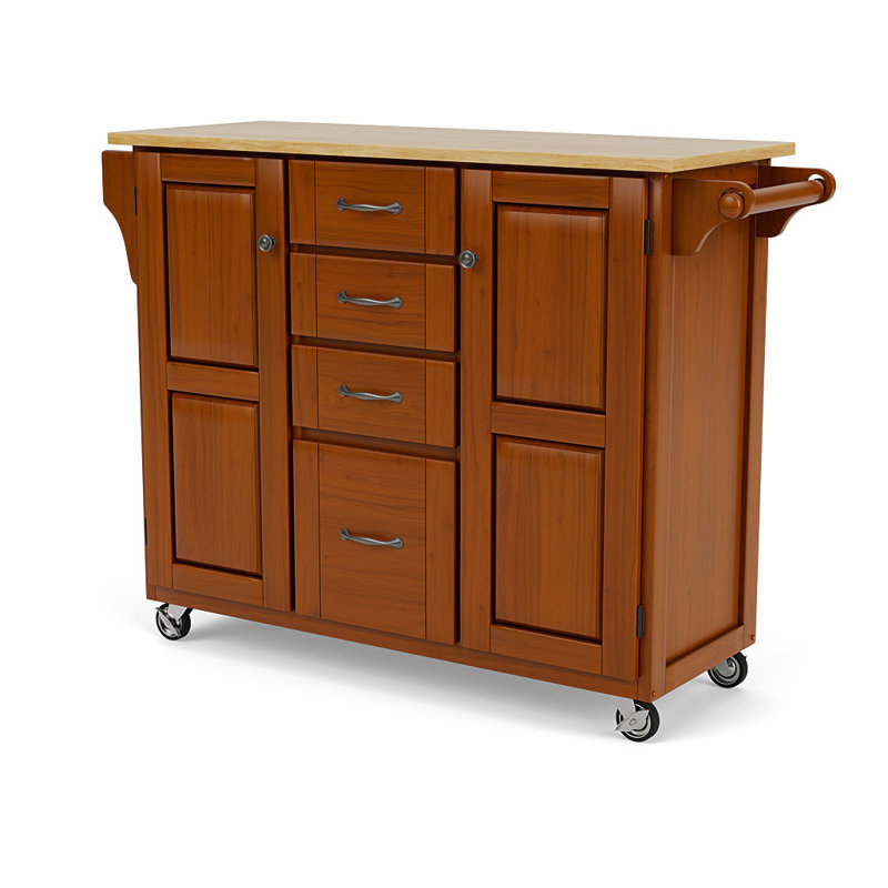 Red Barrel Studio® Littrell Solid Wood Kitchen Island & Reviews Wayfair